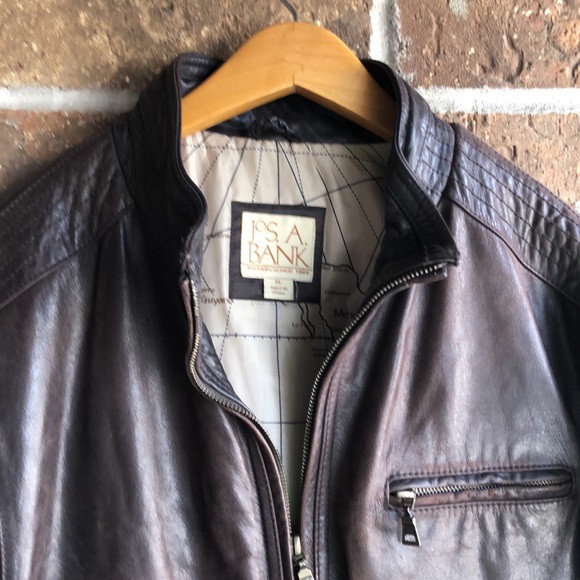 Jos. A. Bank Brown Leather Jacket - Picture 3 of 15